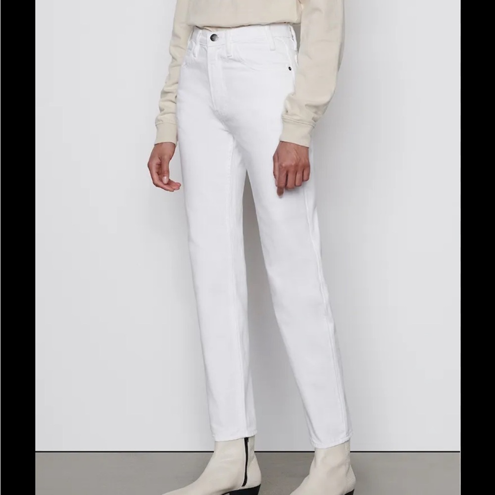 Frame Museum Of Peace & quiet Unisex White Jeans HER 28 HIM 30 FLAW